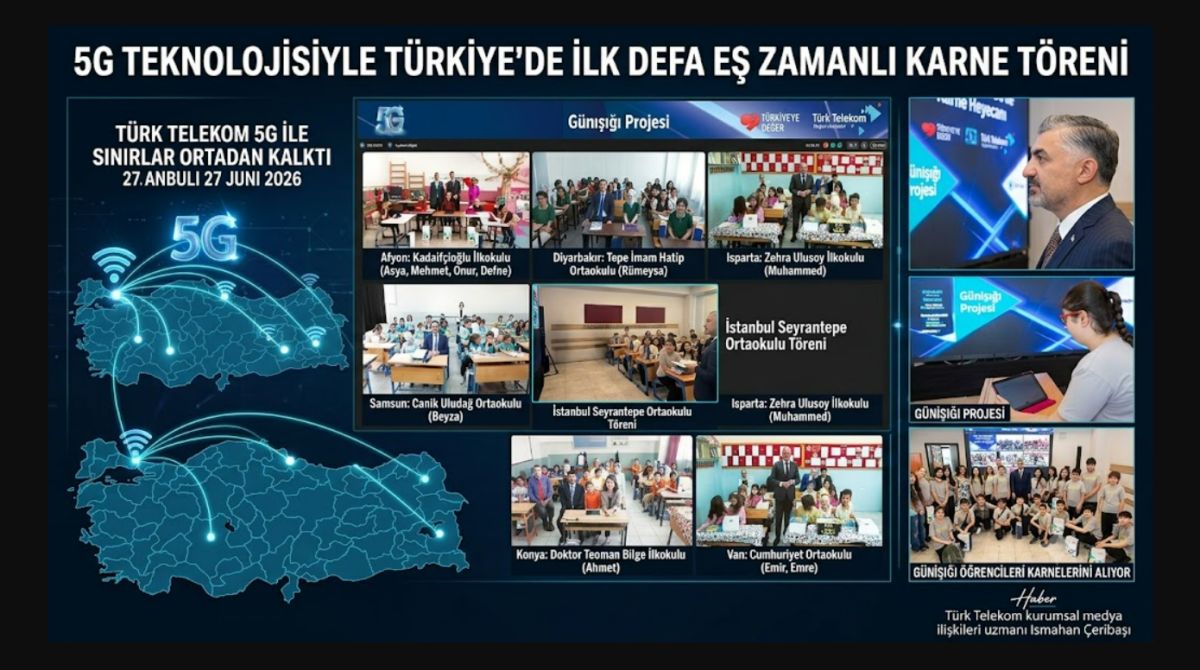 5G Teknolojisiyle Sınırları Aşan Karne Heyecanı: 7 İlde Eş Zamanlı Tören